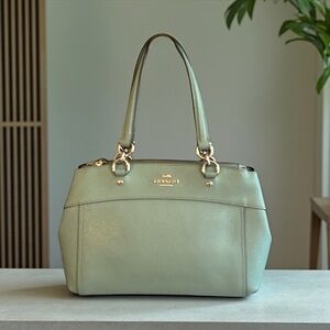 Coach Charlie 28 Satchel Crossbody in Light Mint Green Leather – NWOT